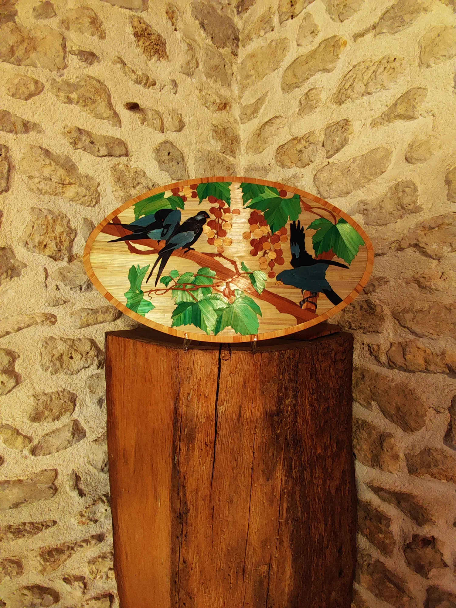 Tableau Oiseaux sur la vigne